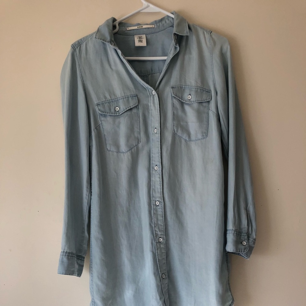 Denim shirt dress